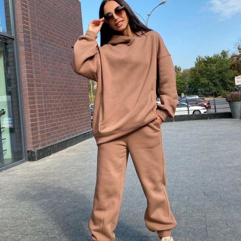 Damen Sportanzug Kapuzenpullover Jogginghose Bequem