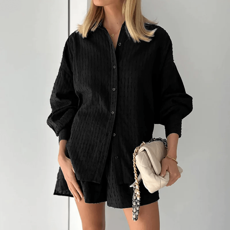 Sommer Zweiteiler Bluse Shorts Leicht und Stilvoll