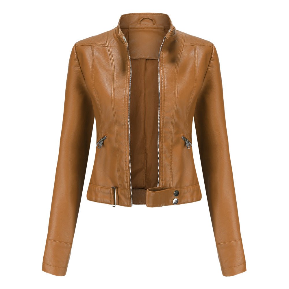 Ledersoft Lederjacke Biker Stil Kurz