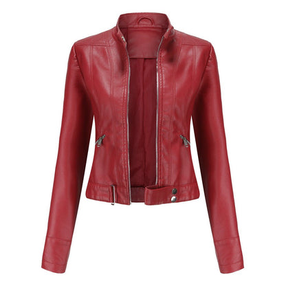 Ledersoft Lederjacke Biker Stil Kurz