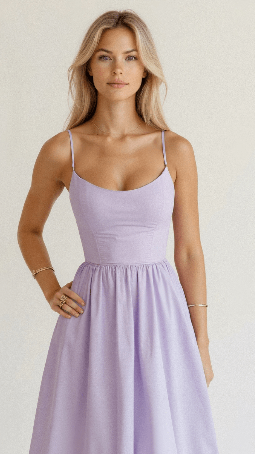 Elegantes Damen Midikleid Ärmellos Sommerkleid