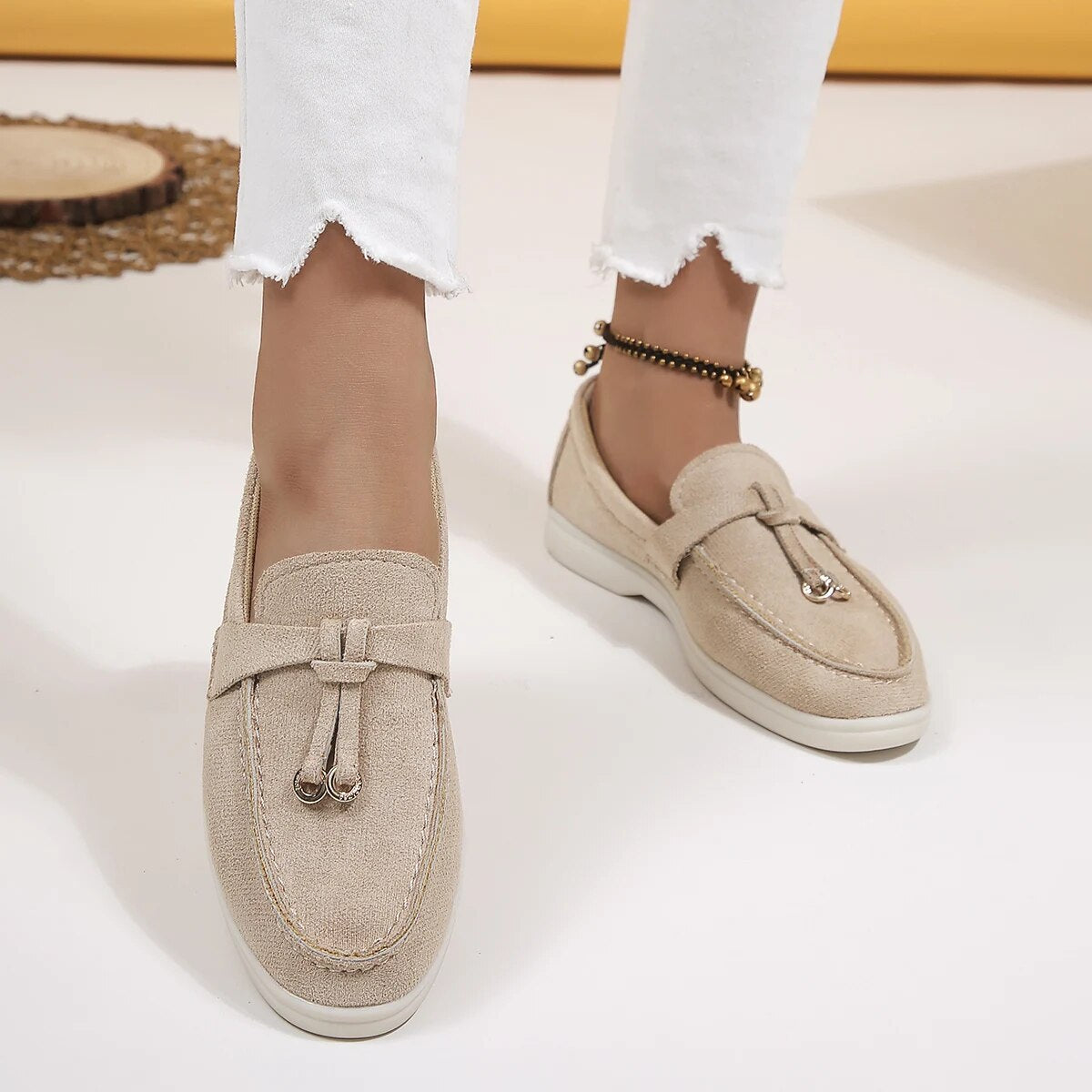 Damen Loafers Bequem Schuhe Komfort