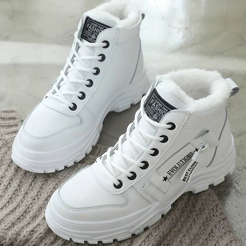 Leder Winterstiefel Warm Robust Frauenstiefel Heidi Stil