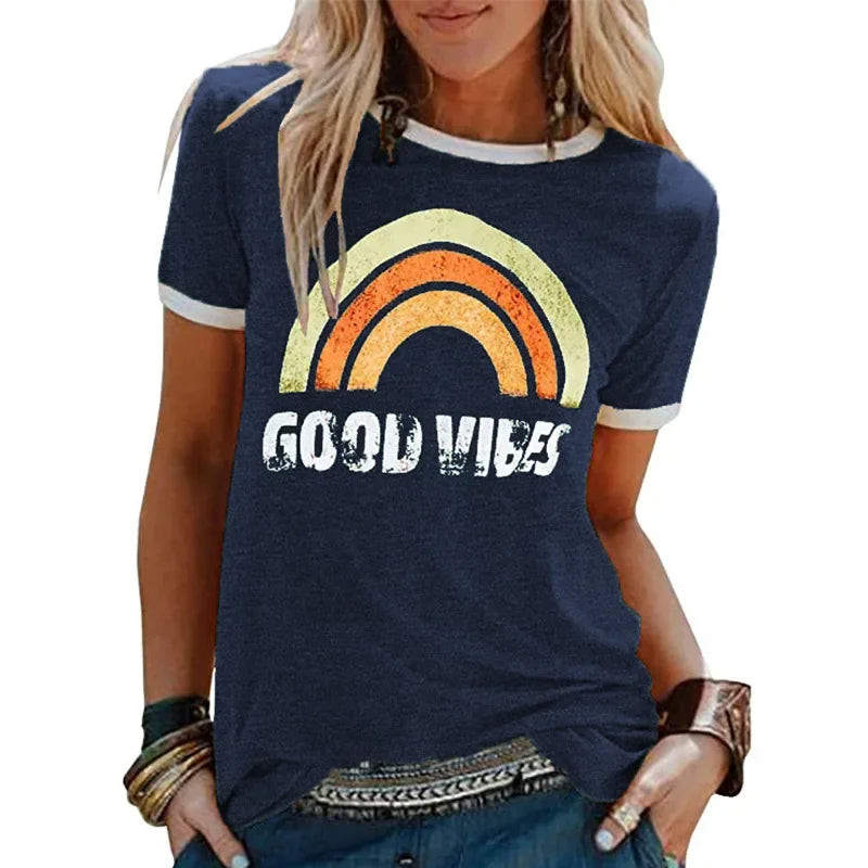 Trendy Good Vibes T-Shirt Berlin Style