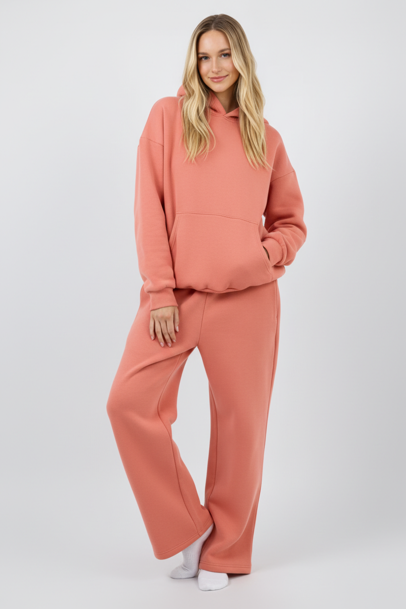 Gerade Sweatpants mit elastischem Bund