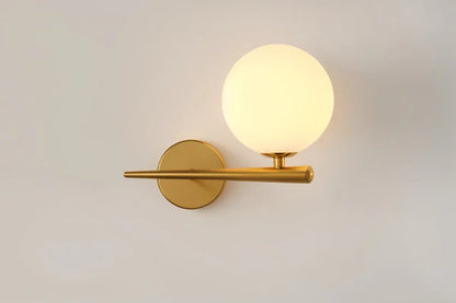 Goldene LED Wandlampe Modern Kugelform