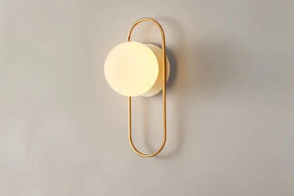 Goldene LED Wandlampe Modern Kugelform