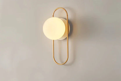 Goldene LED Wandlampe Modern Kugelform