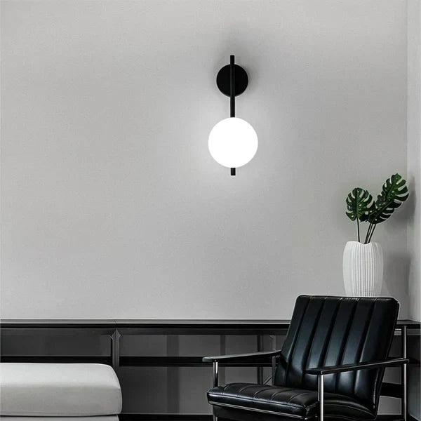 Goldene LED Wandlampe Modern Kugelform