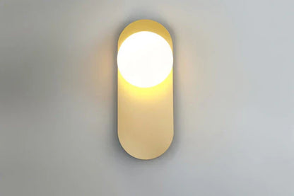 Goldene LED Wandlampe Modern Kugelform
