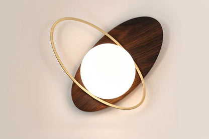 Goldene LED Wandlampe Modern Kugelform