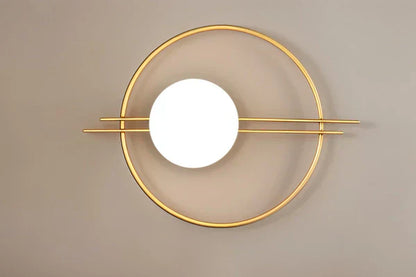 Goldene LED Wandlampe Modern Kugelform