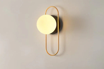 Goldene LED Wandlampe Modern Kugelform