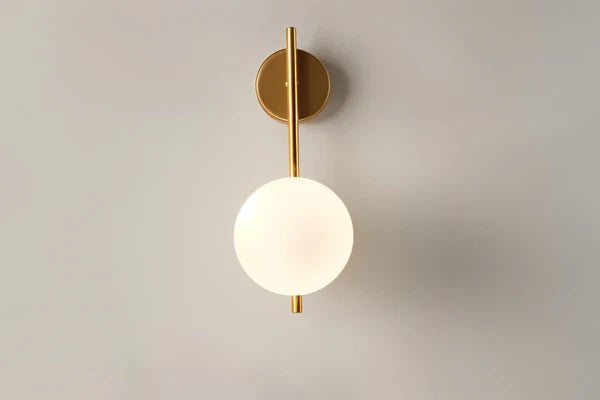 Goldene LED Wandlampe Modern Kugelform