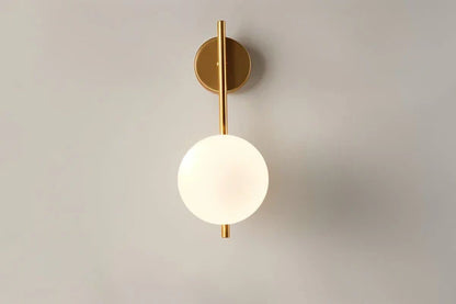 Goldene LED Wandlampe Modern Kugelform