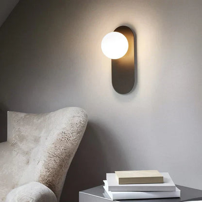 Goldene LED Wandlampe Modern Kugelform