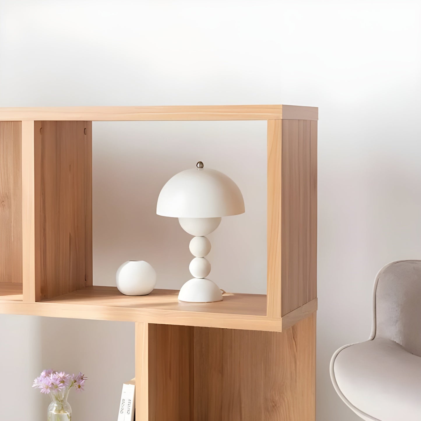 Skandinavische LED Tischlampe Dimmbar Weiß Modern