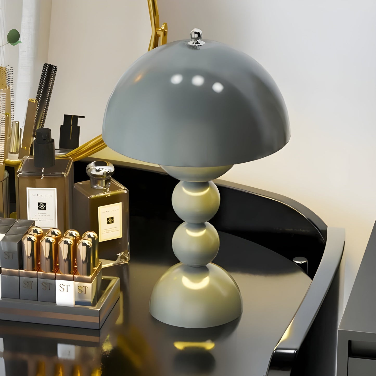 Skandinavische LED Tischlampe Dimmbar Weiß Modern