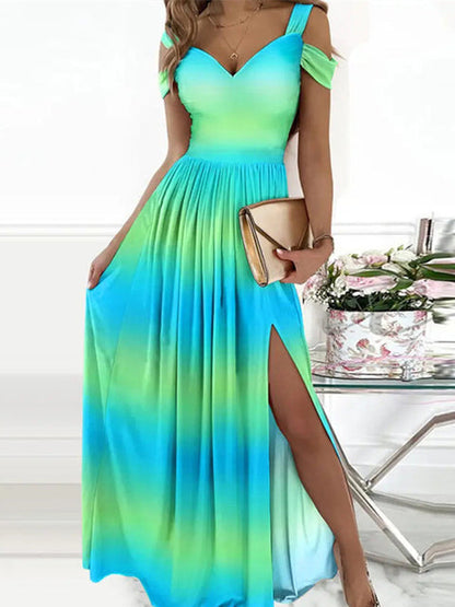 Elegantes Damen Kleid Off Shoulder Lang Bürokleid
