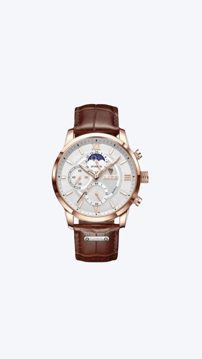 Herren Armbanduhr Edelstahl Elegant Schwarz