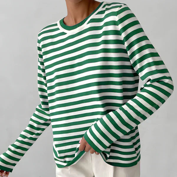 Gestreiftes T-Shirt Leicht Luftig Sommer