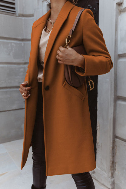 Burgunder Mantel Damen Eleganter Winter