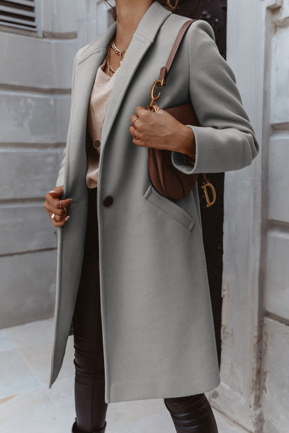 Burgunder Mantel Damen Eleganter Winter