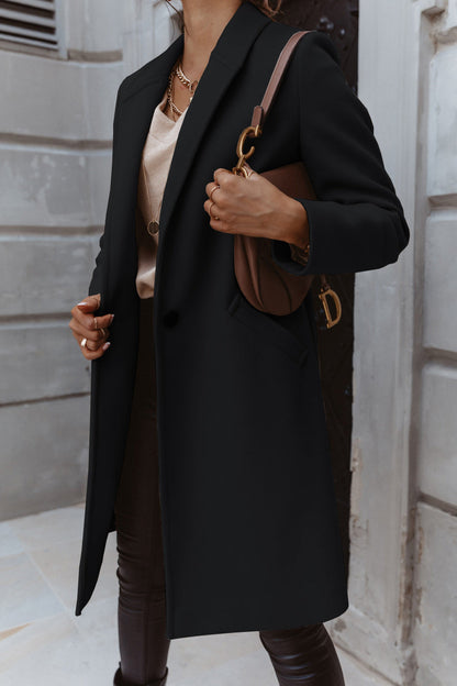Burgunder Mantel Damen Eleganter Winter