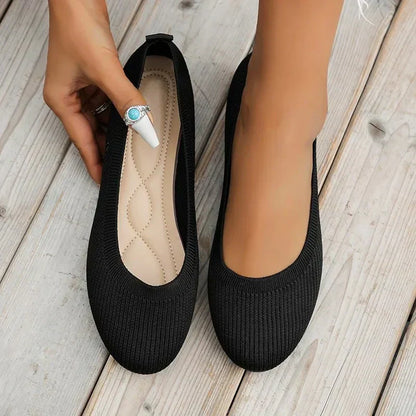 Damen Ballerinas Frühling Bequem Schlicht - BerlinGlamour