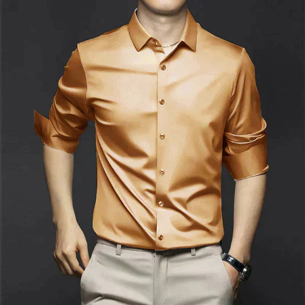 Herren Slim Fit Hemd Frühling Modern
