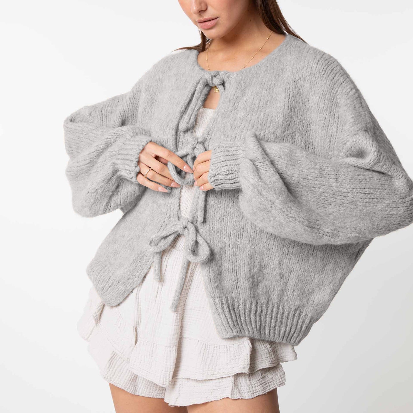 Strickjacke Damen Schleifen Modern