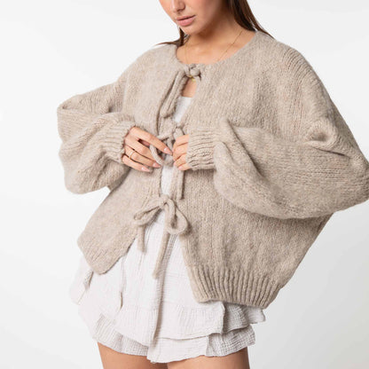 Strickjacke Damen Schleifen Modern