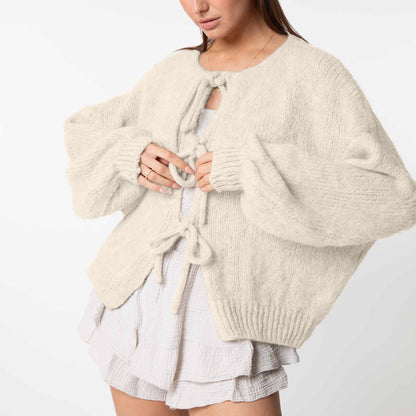 Strickjacke Damen Schleifen Modern