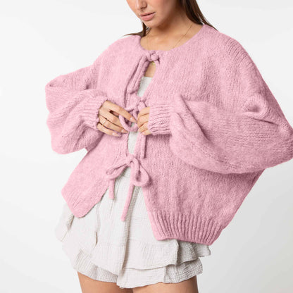 Strickjacke Damen Schleifen Modern - BerlinGlamour