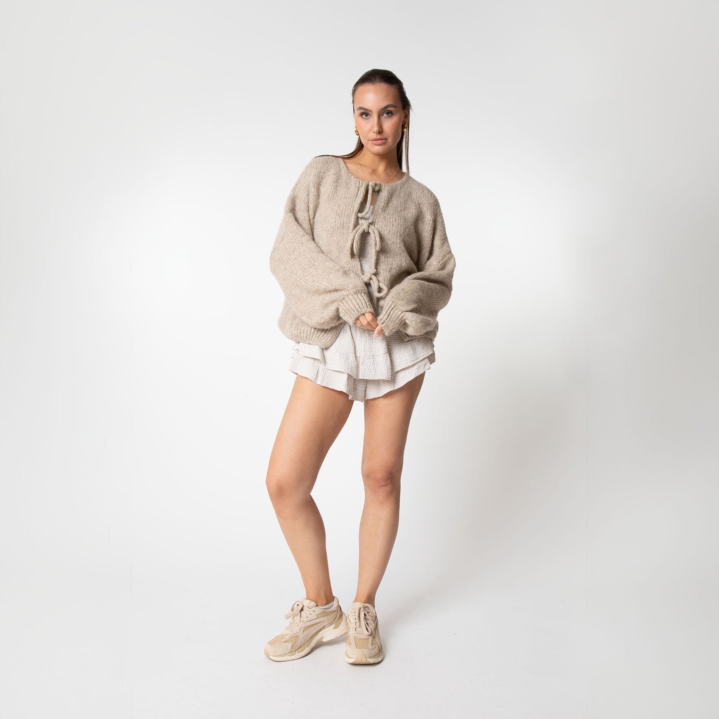Strickjacke Damen Schleifen Modern