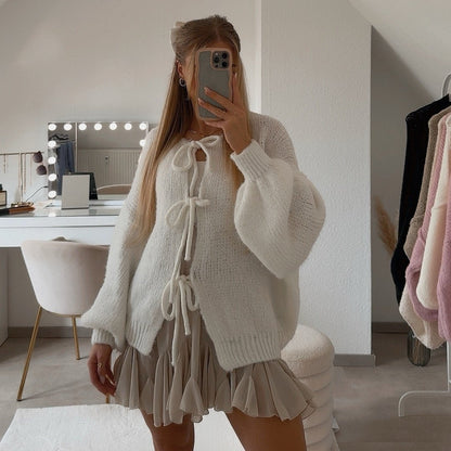 Strickjacke Damen Schleifen Modern