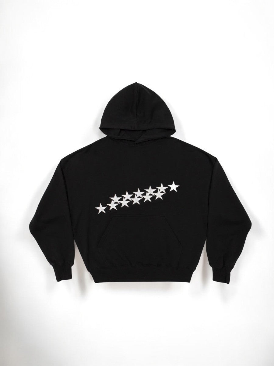 Damen Hoodie Groß Oversized Sternen Print Streetwear
