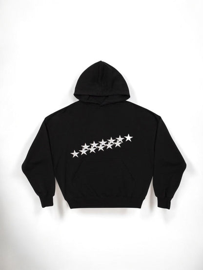 Damen Hoodie Groß Oversized Sternen Print Streetwear