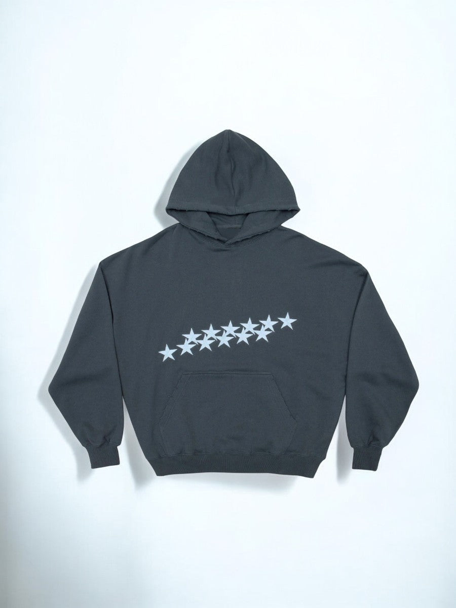Damen Hoodie Groß Oversized Sternen Print Streetwear