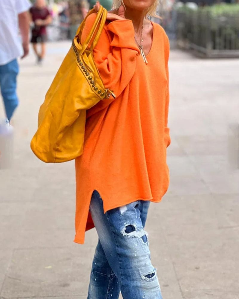Übergroßer Sweater Damen Oversized Mode - BerlinGlamour