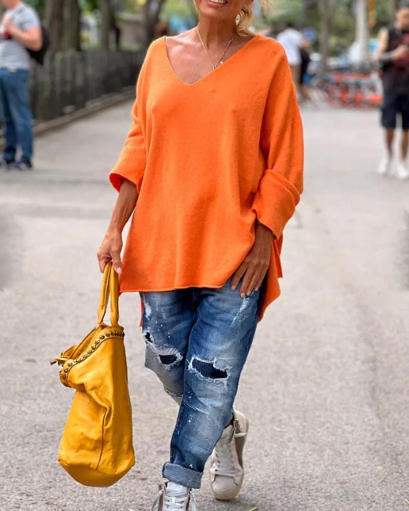 Übergroßer Sweater Damen Oversized Mode