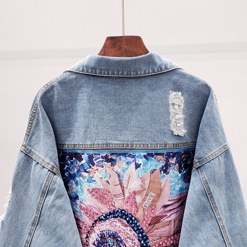 Damen Denim Jacke Oversized Modern Berlin Style - BerlinGlamour