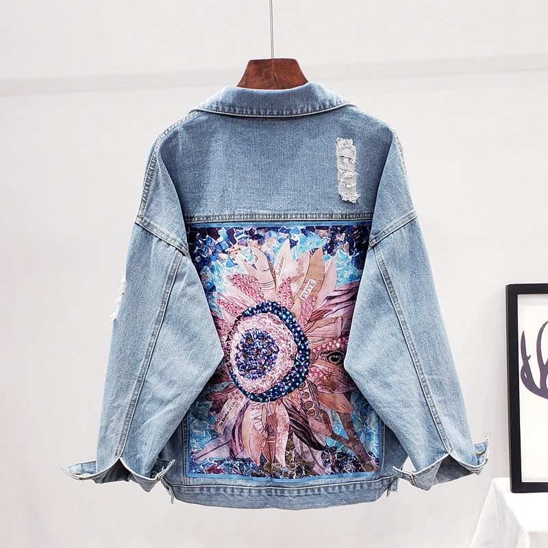Damen Denim Jacke Oversized Modern Berlin Style
