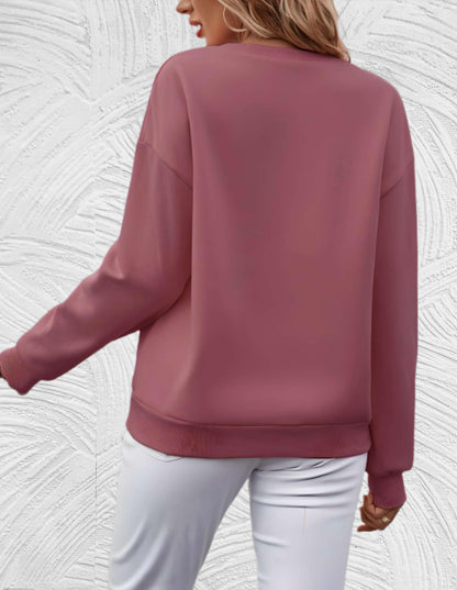 Damenpullover Oversized Rundhals Große Größen