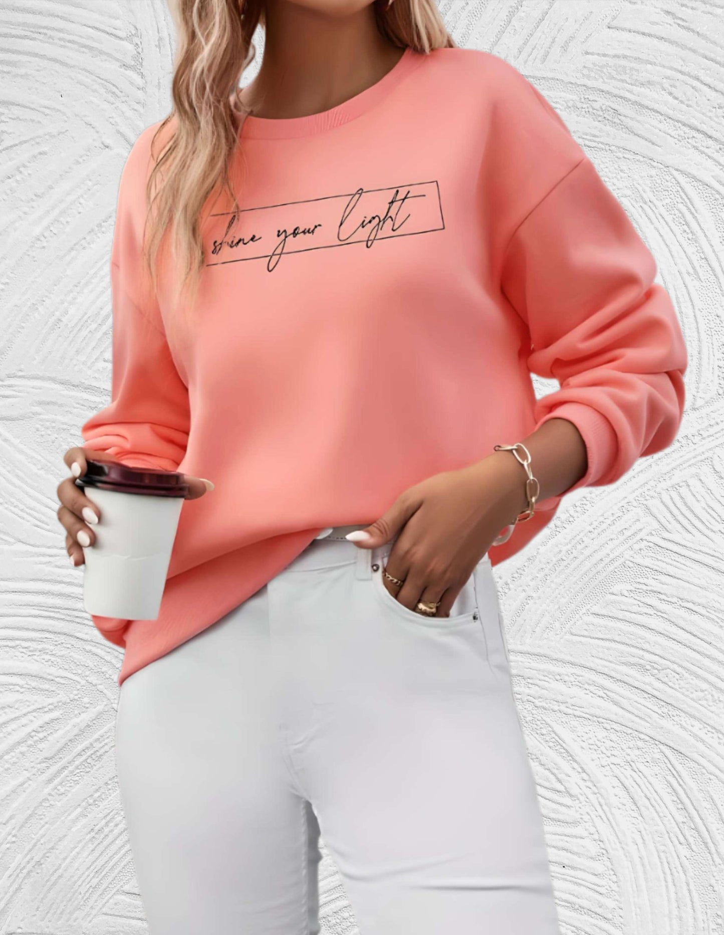 Damenpullover Oversized Rundhals Große Größen