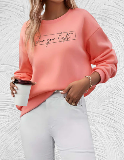 Damenpullover Oversized Rundhals Große Größen