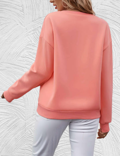 Damenpullover Oversized Rundhals Große Größen