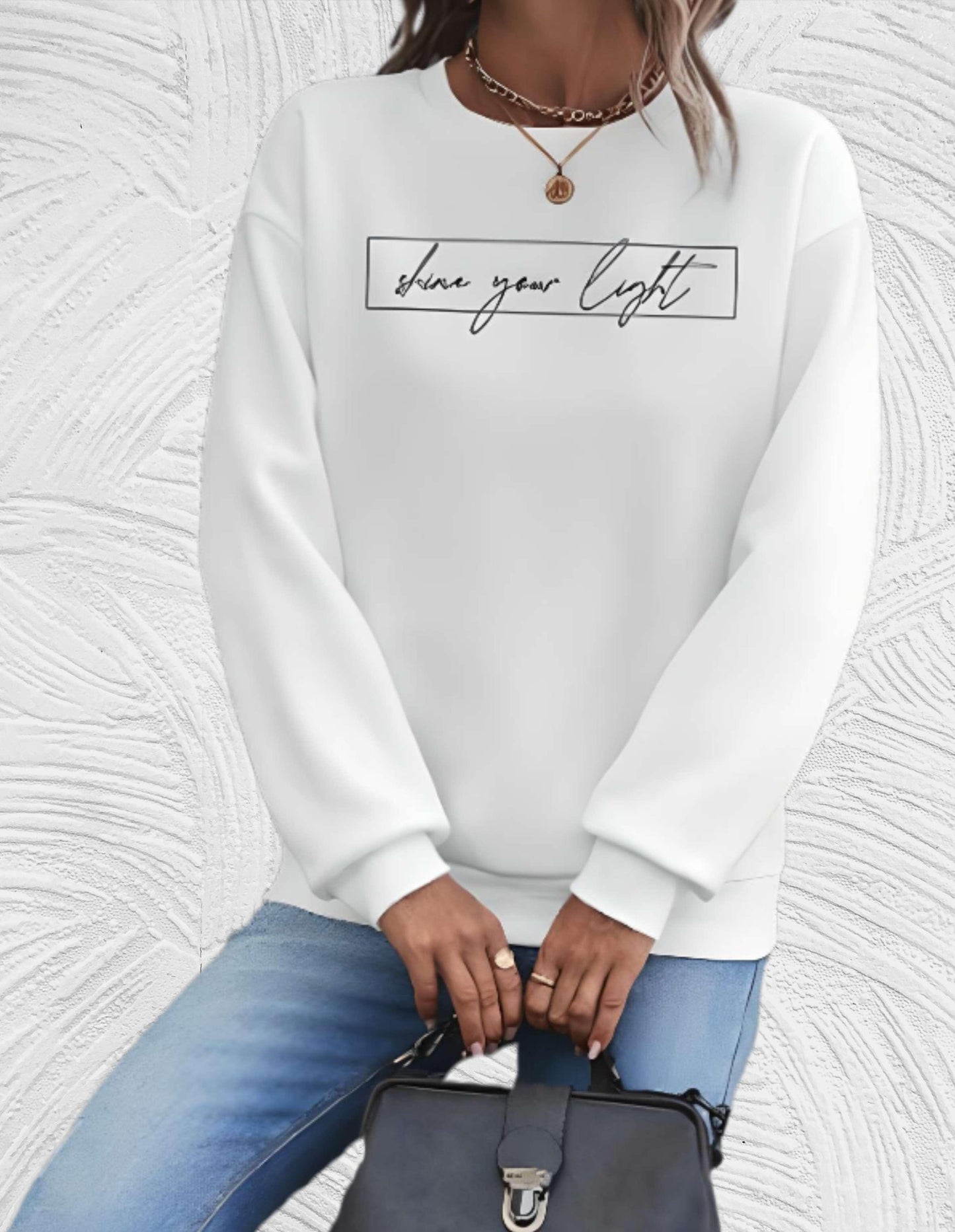Damenpullover Oversized Rundhals Große Größen