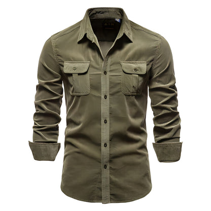 Herren Freizeithemd Langarm mit Knöpfen Modern - BerlinGlamour