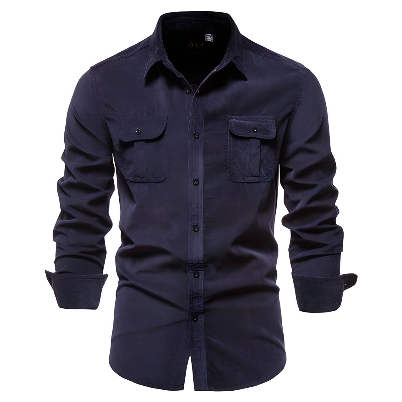 Herren Freizeithemd Langarm mit Knöpfen Modern